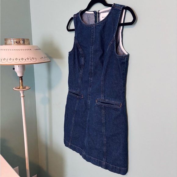 Reformation Citron Dark Blue Denim Sleeveless Mini Dress - Picture 8 of 10